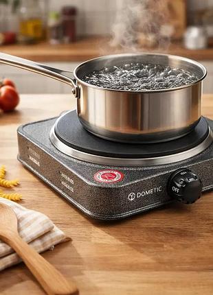 Плита электрическая дисковая domotec ms-5811 настольная на 1 конфорку 1500w