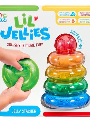 Сенсорный конструктор jelly blox серии lil' jellies - пирамидка-колоринка