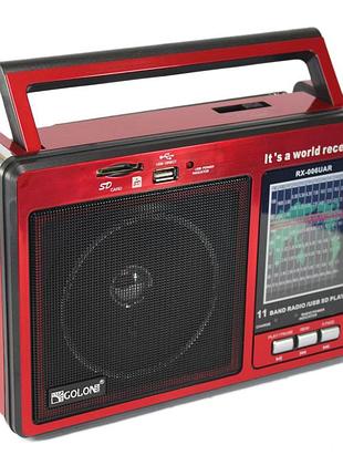 Радіоприймач портативний акумуляторний golon rx-006 uar fm радіо з usb виходом