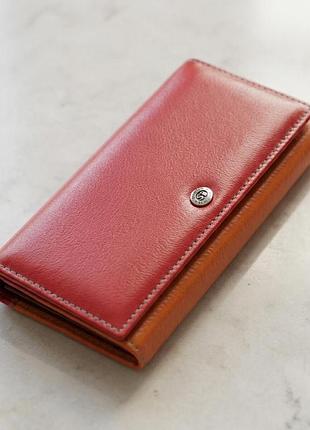 Большой кошелек для прекрасных женщин из натуральной кожи st leather 22518 разноцветный