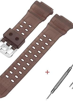 Ремінець для casio g-shock gw-9400 transl brown si