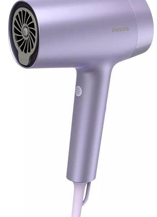 Фен philips 7000 series, 1800вт, 3 режима, диффузор, иониз-я, холл. обдув, турбо, фиолетовый