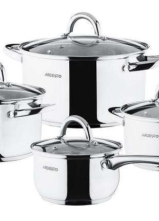 Набір посуду ardesto gemini gourmet andria, 8 пред., нержавіюча сталь