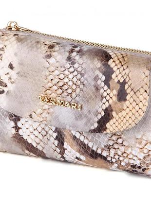 Женский кожаный кошелек рептилия vermari 3907-52802 l.gold