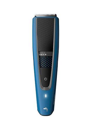 Машинка для стриження philips series 5000, акум., роторний мотор, насадок-3, сталь, чорно-синій