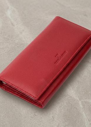 Классический женский кошелек из натуральной кожи st leather 22675 красный