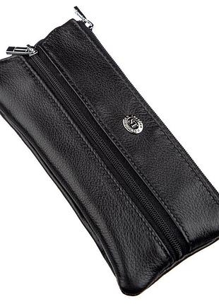 Мужская компактная ключница st leather 18838 черный