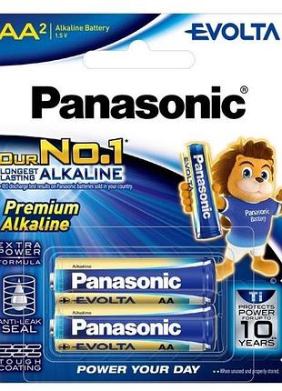 Батарейка panasonic evolta лужна aa блістер, 2 шт.