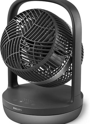 Вентилятор philips настольный series 3000, 22см, 27вт, таймер, поворот 180, черный