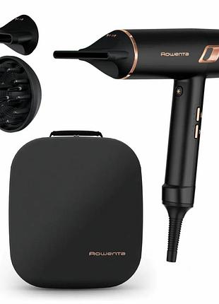 Фен rowenta ultimate experience maestria, 2000вт, 3 режими, дифузор, кейс для зберігання, іоніз-я, хол. обдув, чорний