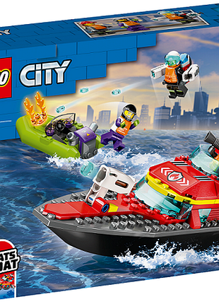 Конструктор lego лодка пожарной бригады