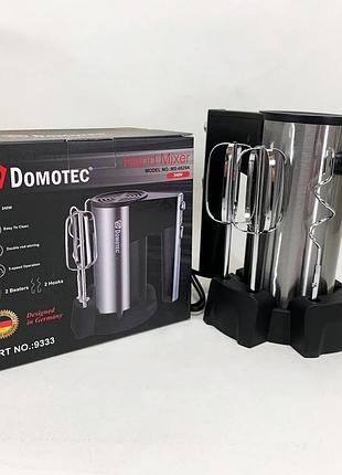 Миксер ручной для взбивания и замешивание теста domotec r6629a 240вт, мощный ручной миксер se-32