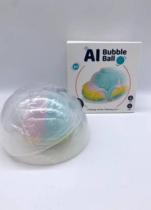 Мягкая силиконовая игрушка черепашка машинка в шаре all bubble ball