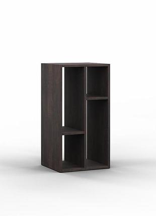 Полиця навісна континент tetris т-11 антрацит 400/300/760 мм, для дитячої кімнати, дсп, система зберігання дуб конкордія
