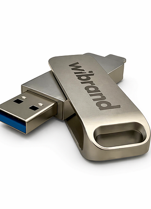 Портативний ssd wibrand wolf usb. gen. type-c/type-a read/write silver ( ) 4