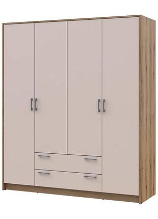 Шафа для одягу doros ронді дуб артизан/кашемір 4дсп 160х52х195 drs- )