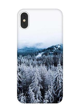 Чехол на iphone x/xs :: зимний лес (принт 164)