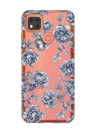 Прозорий чохол для xiaomi redmi 9c/10a нічні квіти (принт 432)
