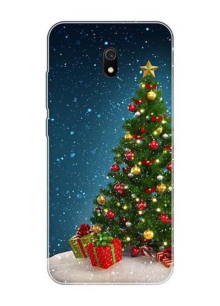 Чохол на xiaomi redmi 8a :: ялинка з подарунками (принт 159)