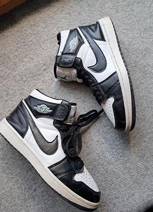 Стильные кроссовки air jordan 1 mid (panda / black &amp; white) размер 39 стелька 24,5 см