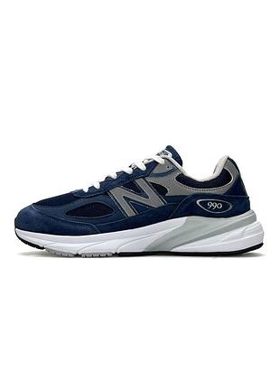 Мужские кроссовки new balance 990v6 navy white