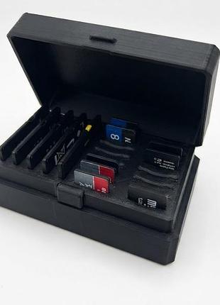 Кейс-органайзер для карт памяти (16x micro sd + 5x sd) — черный