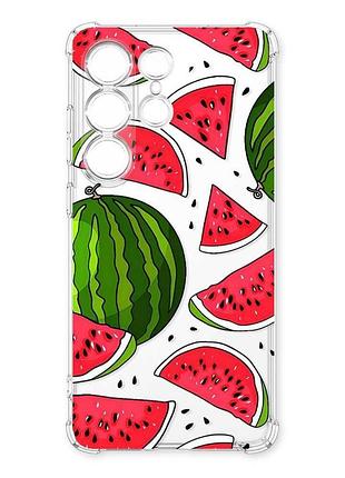 Чохол з потовщеними кутами на samsung galaxy s26 ultra кавуни (принт 341)
