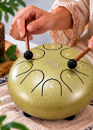 Глюкофон "happy drum" 8 нот цвет золотой бриллиант