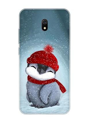 Чохол на xiaomi redmi 8a :: пінгвіненя у шапочці (принт 157)
