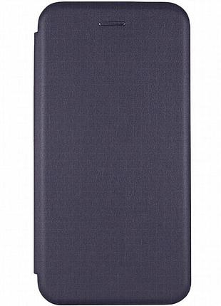 Кожаный чехол-книжка classy для samsung galaxy a35 темно-синий