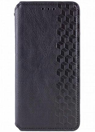 Кожаный чехол-книжка getman cubic (pu) для apple iphone 13 pro (6.1") черный