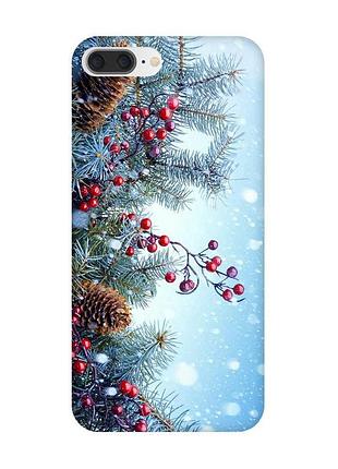 Чехол на iphone 7 plus/8 plus :: зимний фон (новогодний принт 167)