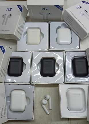 Навушники tws i12 bluetooth і годинники