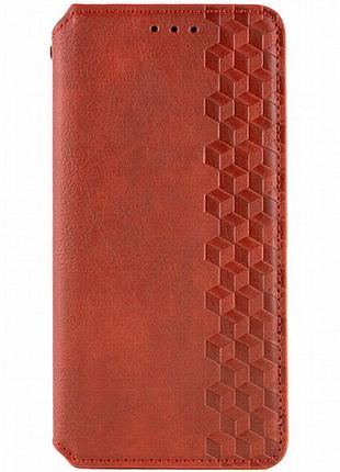 Кожаный чехол-книжка getman cubic (pu) для xiaomi 15t красный