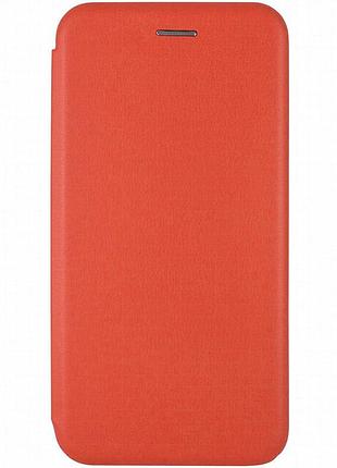 Кожаный чехол-книжка classy для motorola moto e13 красный