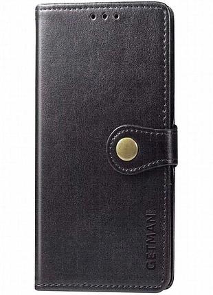 Кожаный чехол-книжка getman gallant (pu) для tecno spark 10c черный