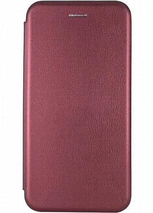 Кожаный чехол-книжка classy для xiaomi redmi note 9s / note 9 pro / note 9 pro max бордовый