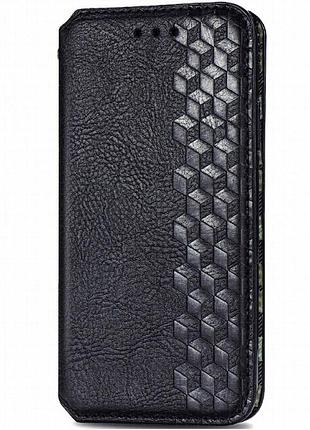 Кожаный чехол-книжка getman cubic (pu) для xiaomi redmi 9a черный