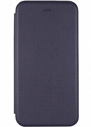 Кожаный чехол-книжка classy для motorola moto g24 / g04 / e14 темно-синий
