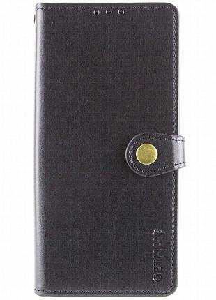 Кожаный чехол-книжка getman gallant (pu) для xiaomi redmi note 13 pro+ черный