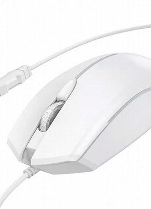 Мышь проводная hoco gm37 wonderful luminous white
