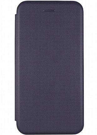 Кожаный чехол-книжка classy для tecno spark go 2 темно-синий