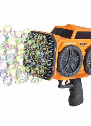 Пистолет с мыльными пузырями sht kb1294 car на 139 отверстий + 2xbottle 60ml orange
