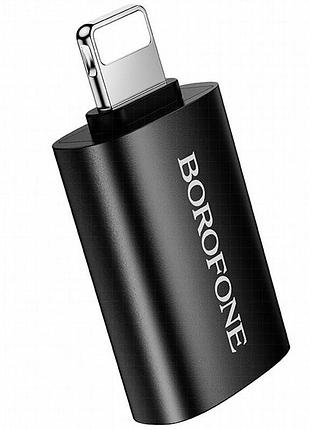 Переходник borofone bv26 lightning male to usb female usb2.0 black