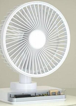 Настольный вентилятор df11-b with clock 7200 mah white 3
