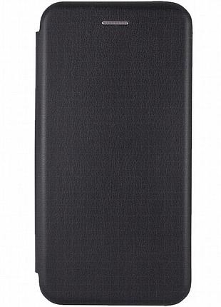 Кожаный чехол-книжка classy для motorola moto g05 / e15 черный