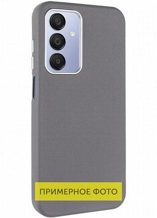 Кожаный чехол leather case metal buttons для xiaomi redmi 9c titanium gray