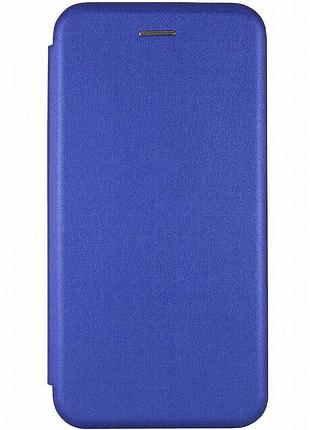Кожаный чехол-книжка classy для xiaomi redmi 10 синий