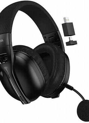 Накладные беспроводные наушники hoco w114 magic (bluetooth+3.5mm+2.4g) black