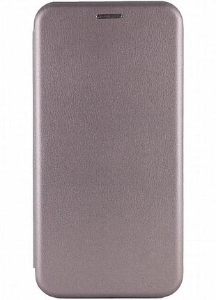 Кожаный чехол-книжка classy для tecno spark go 1 (kl4) / spark go 2025 серый